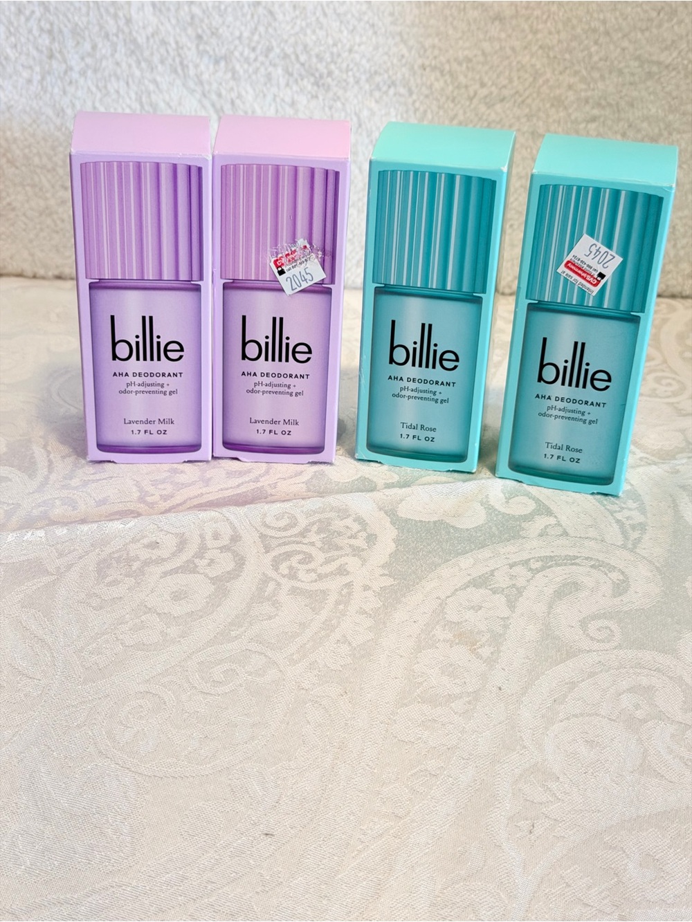 Billie AHA PH Adjusting Deodorant - Lavender Milk & Tidal Rose (Purple, Teal)